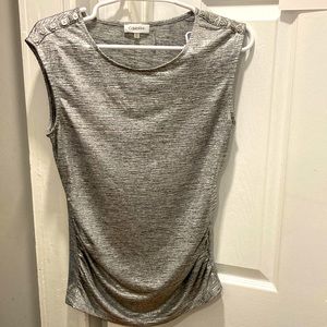 XS Calvin Klein Silver Metallic Top